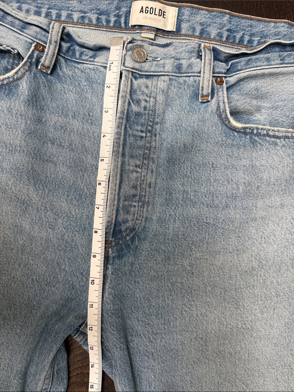 Agolde 90s Pinch Waist Straight Jeans - Infinite wash - Size 31 - Picture 9 of 12